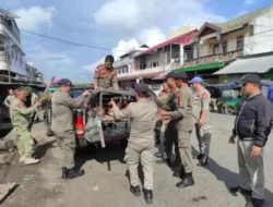 Satpol PP Kotamobagu Tertibkan Pedagang Berjualan di Eks Pasar Serasi