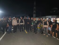 Blokade Jalan AKD, Polres Bolmong di Bantu TNI Bergerak Cepat