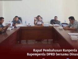 Bapemperda DPRD Bolsel Bersama Dinas terkait Bahas Dua Belas Ranperda