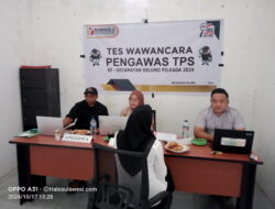 Panwascam Helumo Laksanakan Tes Wawancara pada Calon PTPS se-Kecamatan Helumo