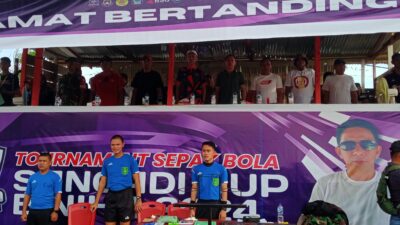 Ketua Komisi II dan III DPRD Bolsel Hadiri Pembukaan Turnamen Sangadi Cup Biniha 2024