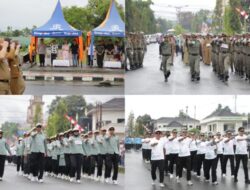 Satpol-PP, Dishub, dan Diskominfo Jadi Sorotan di Lomba Gerak Jalan OPD Kotamobagu