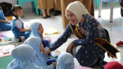 Rindah Gaib Mokoginta Resmi Buka Lomba Mewarnai dan Lari Bendera PAUD
