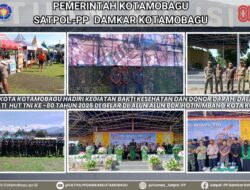 Satpol-PP Kotamobagu Ikut Meriahkan HUT ke-80 TNI