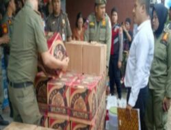 Pemkot Kotamobagu Sita Belasan Ribu Botol Miras Tanpa Izin