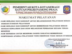 Satpol PP Kotamobagu Terus Tunjukan Komitmen Pelayana Lewat Maklumat Ini