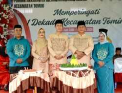 Peringati 10 Tahun Kecamatan Tomini, Bupati Iskandar Ajak Masyarakat Jaga Kerukunan