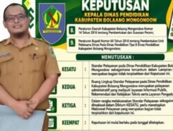 Dinas Pendidikan Bolmong Terapkan Standar Pelayanan Publik Berbasis Transparansi