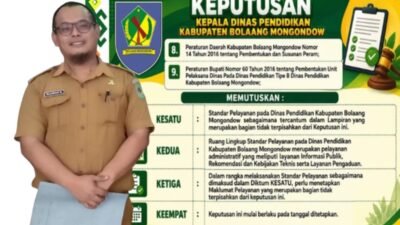 Dinas Pendidikan Bolmong Terapkan Standar Pelayanan Publik Berbasis Transparansi